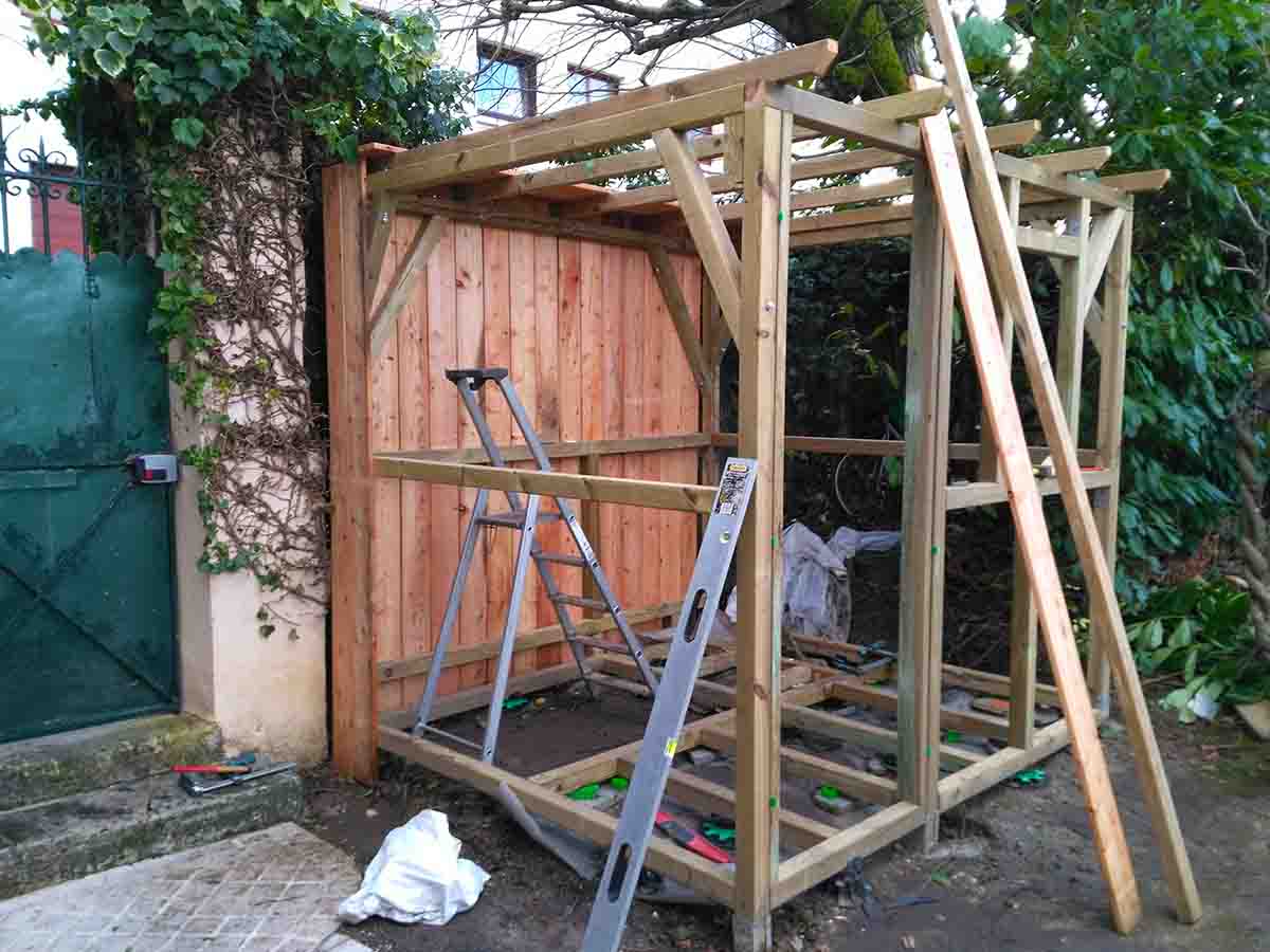 étape construction cabane de jardin 2